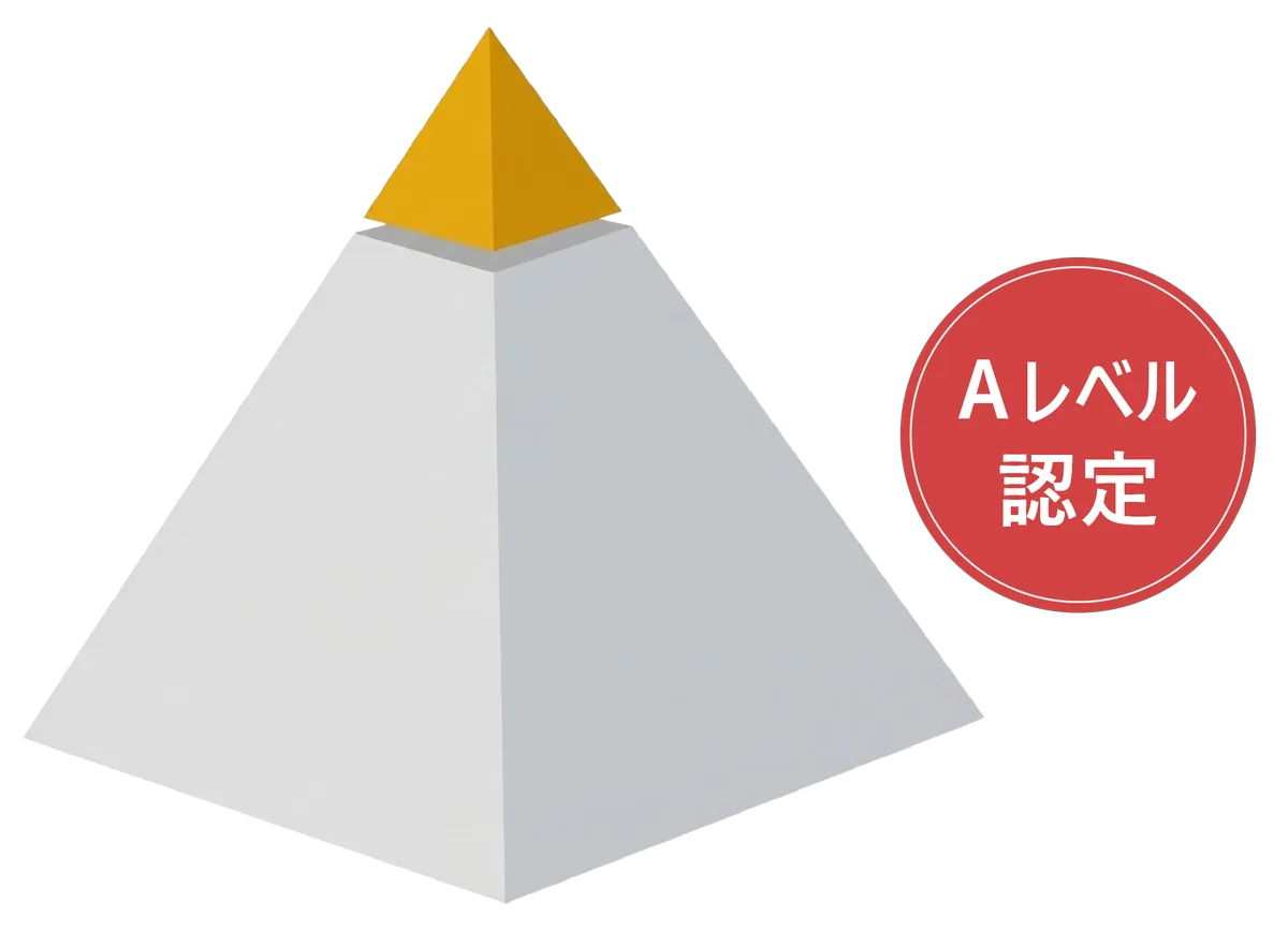Aレベル認定 ピラミッド図